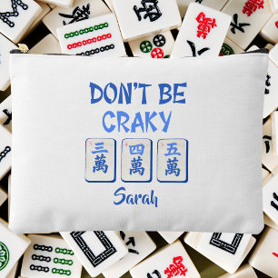 Crakyになるな！ブルークラック麻雀タイルの面白グッズ アクセサリーポーチ