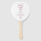 Cramberry Branches Heart with Initials ハンドファン (裏面)