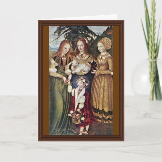 Cranach著聖者アグネスおよびドロシーKunigunde カード (正面)