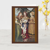 Cranach著聖者アグネスおよびドロシーKunigunde カード (黄色い花)