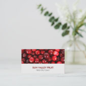 Cranberries Closeup Fruit Wholesale Retail 名刺 (スタンド正面)
