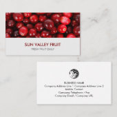 Cranberries Closeup Fruit Wholesale Retail 名刺 (正面/裏面)