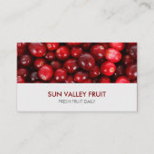 Cranberries Closeup Fruit Wholesale Retail 名刺 (正面)