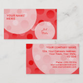 Cranberry Fizz名刺テンプレートのバブル 名刺 (正面/裏面)