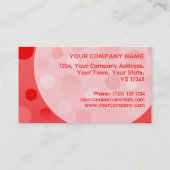 Cranberry Fizz名刺テンプレートのバブル 名刺 (裏面)