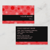 Cranberry Fizz名刺テンプレート黒ストライプ色 名刺 (正面/裏面)