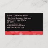 Cranberry Fizz名刺テンプレート黒ストライプ色 名刺 (裏面)