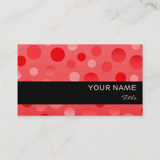 Cranberry Fizz名刺テンプレート黒ストライプ色 名刺 (正面)