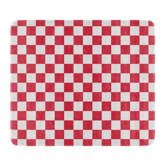 Cranberry fizz checkerboard pattern カッティングボード (正面)