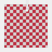 Cranberry fizz checkerboard pattern ガラスオーナメント (裏面)