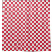 Cranberry fizz checkerboard pattern シャワーカーテン (正面)