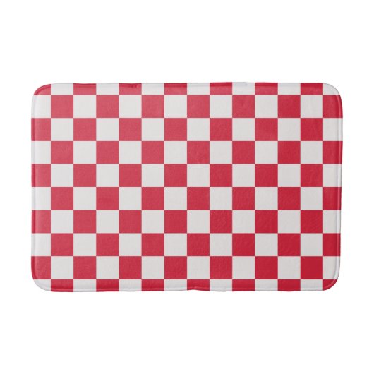 Cranberry fizz checkerboard pattern バスマット (正面)