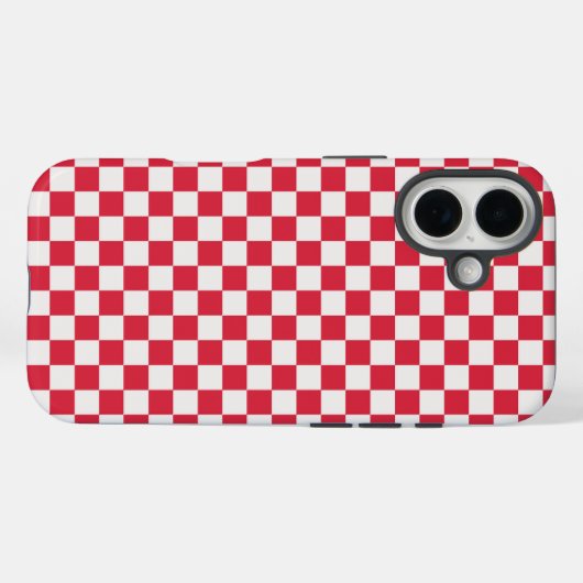 Cranberry fizz checkerboard pattern Case-Mate iPhoneケース (裏面 (横))
