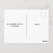 Cranberry Photo Holiday Save the Date Invitation  ポストカード (裏面)