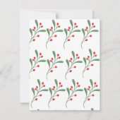 Cranberry Photo Holiday Save the Date Invitation  出欠カード (裏面)