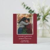 Cranberry Photo Wedding Save The Date (スタンド正面)
