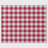 Cranberry Red Gingham Buffalo Check Plaid Pattern  ラッピングペーパー (フラット)