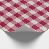 Cranberry Red Gingham Buffalo Check Plaid Pattern  ラッピングペーパー (角)