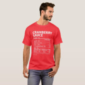 Cranberry Sauce Costume Thanksgiving Food Nutritio Tシャツ (正面フル)