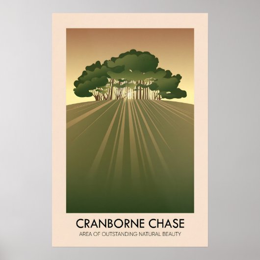 Cranborne Chase AONB Travel Poster ポスター (正面)