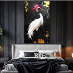 Crane Art  - Contemporary Asian‑Inspired Design キャンバスプリント<br><div class="desc">Elevate your space with a captivating canvas print showcasing an elegant crane illustration, a harmonious blend of artistic creativity and timeless symbolism. At the heart of the design stands a serene white crane, its elongated neck and delicate plumage depicted with a painterly grace and sculptural finesse. Accentuated by a vivid...</div>