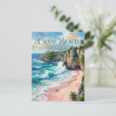 Crane Beach Barbados ポストカード (スタンド正面)