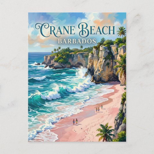 Crane Beach Barbados ポストカード (正面)