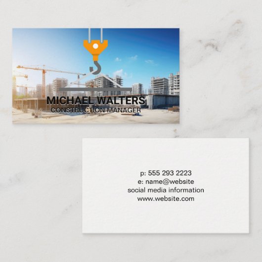 Crane | Construction | Builder  名刺 (正面/裏面)