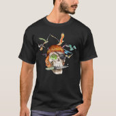 Crâne du Pirate caraïbe couleurs. Tシャツ (正面)