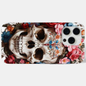 💀 Crâne Fleuri Élégant 🌸 Case-Mate iPhoneケース (裏面 (横))