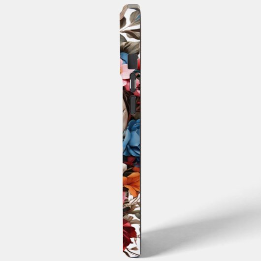 💀 Crâne Fleuri Élégant 🌸 Case-Mate iPhoneケース (裏面 / 左)