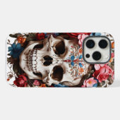 💀 Crâne Fleuri Élégant 🌸 iPhoneケース (裏面横)