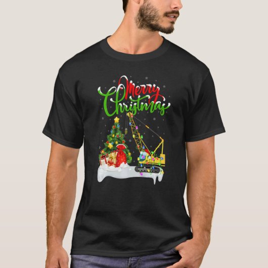 Crane Machine Xmas Decorations Santa Crane Christm Tシャツ (正面)
