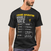 Crane Operator Construction Worker Tower Training Tシャツ (正面)