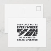 Crane Operator God Could Not Be Driver Worker ポストカード (正面/裏面)