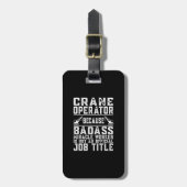 Crane Operator Miracle Worker Is Not A Job Title ラゲッジタグ (正面縦)