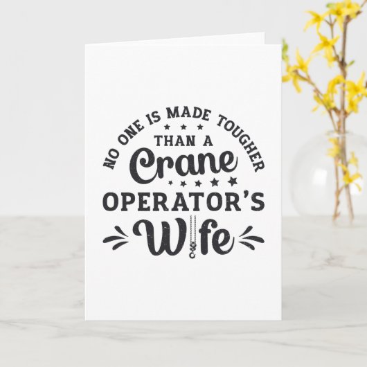 Crane Operator's Wife Construction Site Worker カード (黄色い花)