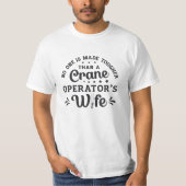 Crane Operator's Wife Construction Site Worker Tシャツ (正面)