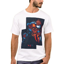 🔥 Crâne rouge artistique – Design de feu 🔥