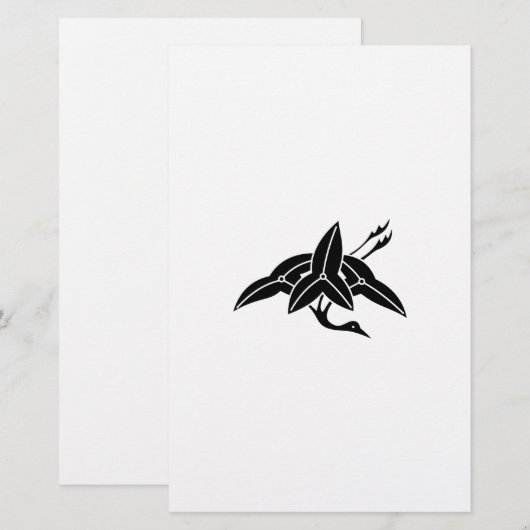 Crane-shaped arrowhead 便箋 (正面/裏面)