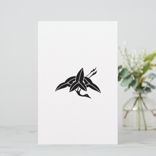 Crane-shaped arrowhead 便箋 (スタンド正面)