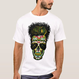 crane_tete_de_mort_mexicaine_hipster_mexicain_lune tシャツ