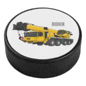 Crane truck cartoon illustration アイスホッケーパック (3/4)