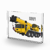 Crane truck cartoon illustration フォトブロック (右)