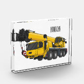 Crane truck cartoon illustration フォトブロック (左)