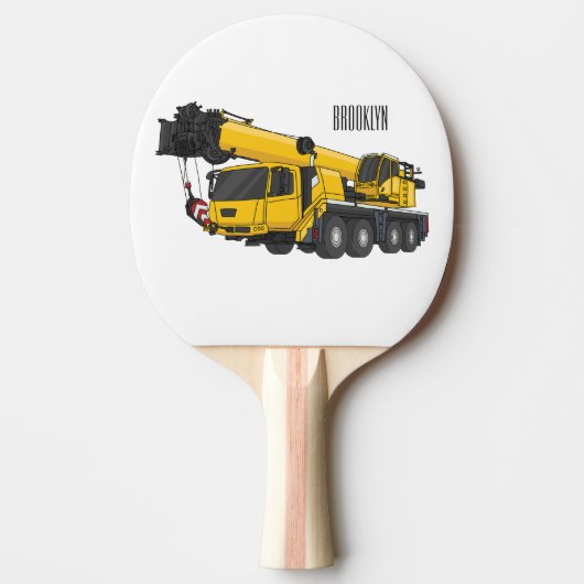 Crane truck cartoon illustration 卓球ラケット (正面)