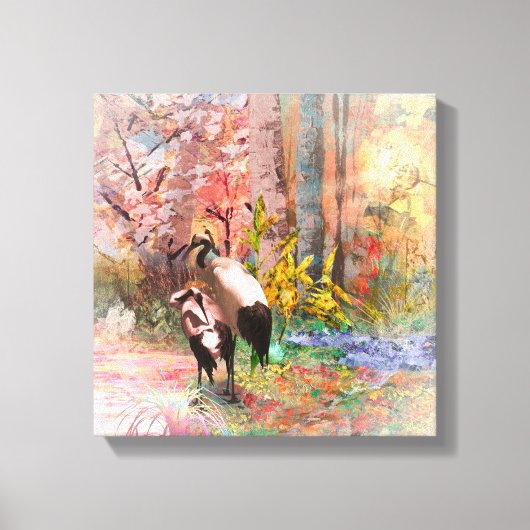 CRANES 日本の "Rising Sun"キャンバス印刷 キャンバスプリント (正面)