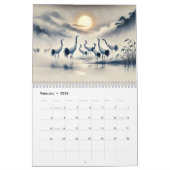 Cranes in Ink – A Journey Through Seasons 2026 カレンダー (2月 2026)