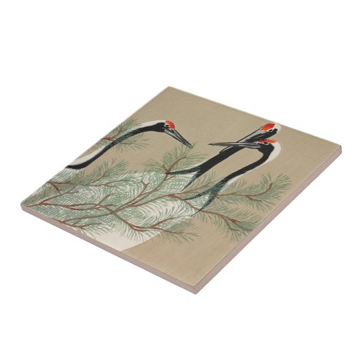 Cranes Kamisaka Sekka japan painting art canvas cc タイル (側面)