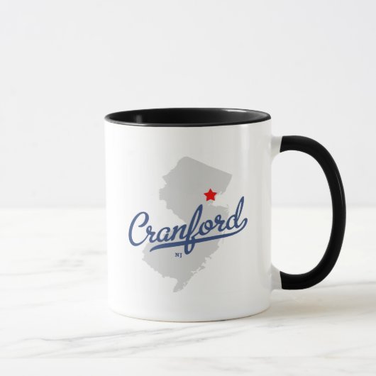 CranfordニュージャージーNJのワイシャツ マグカップ (右)